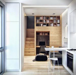 Ngôi nhà 18m² đậm cá tính nhờ nội thất gỗ độc đáo