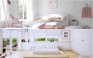 Những phòng ngủ đẹp tinh tế nhờ sự kết hợp hài hòa giữa ánh sáng và gam màu trắng